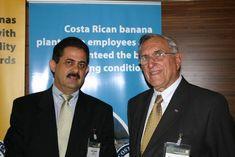 Romano Orlich, president, Corbana, right, with Jorge Sauma Aguilar, ceo, Corbana