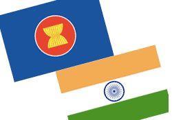 ASEAN India flags