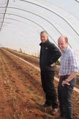 M&S head of trading for produce, flowers and plants Simon Forder with grower Henry Chinn