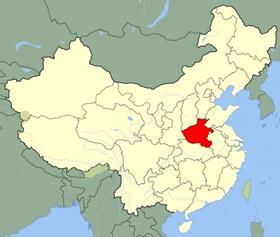 Map of China Henan province