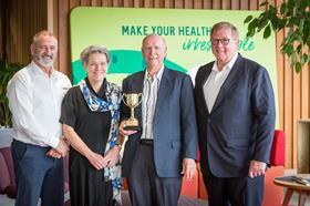 NZKGI Chairman Doug Brown, Plant & Food Research Chair Nicola Shadbolt, Russell Lowe, Zespri Chairman Bruce Cameron