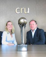 Tabitha Wood, director Africa Invest, with Mike Haswell head of communications, with the award