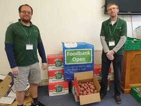Ian Middlemist and Gareth James from Pembrokeshire Foodbank