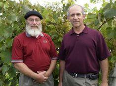 Sun World grape breeder Dr. Michael Striem and Cornell Grape Genetics professor Bruce Reisch celebrate the collaboration