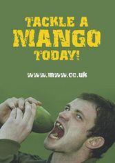 Man of Steel Peacock gets his teeth into a mango