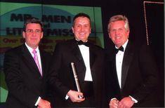 (l-r) John Wilson, UK market manager for  Flex-Light MacDermot Printing Solutions (Sponsors of Award Category) Paul Brown, technical director of Leading Edge  and Steve Ryder, BBC sports presenter