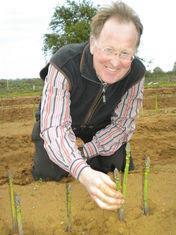 John Chinn of Cobrey Farms with Guelph Millennium aspargus