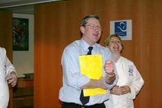 Peter Kendall judging the competition