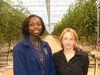Barbara Bray (l) product manager for tomatoes, and Kelly Colrein, marketing manager at English Village Salads