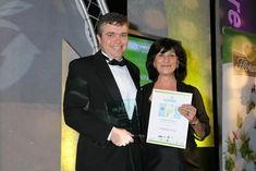 Chris Treble accepts his award from Maria José Sevilla, director of Foods from Spain