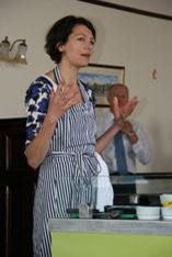 Miers talked delegates through her market cooking demonstration