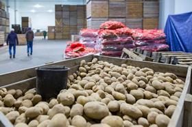 Generic potatoes in warehouse
