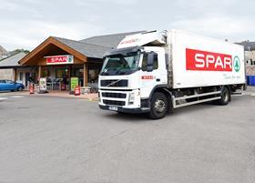SPAR store and lorry image