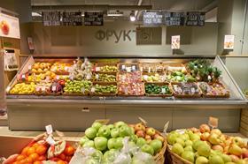Russian supermarket fresh produce