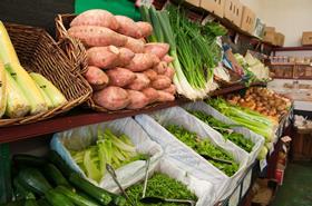 AU Kensington Fruit & Vegies retail greengrocer sweet potato kumara vegetable display