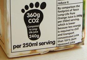 Tesco carbon label