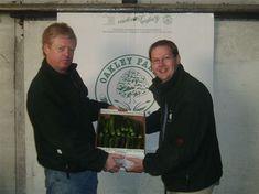 Jim Marshall, director TA Hilliard and Steve Whitworth (sales manager, Oakley Farm