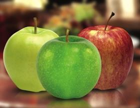 Bi-coloured apples