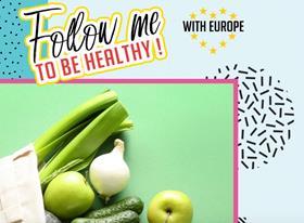 Follow me to be Healthy logo and produce