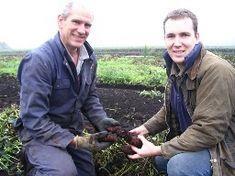 John Addams Williams and Philip Kingsmill with their UK sweet potatoes