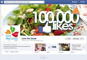 Love my Salad 100,000 likes Facebook