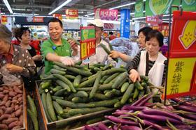 cucumber china retail consumer vegetable