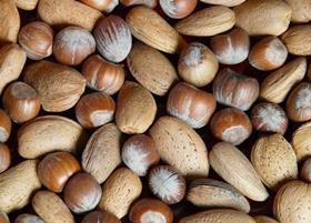almonds and hazelnuts