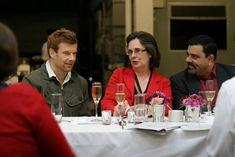 Tom Aitkins, Helen Evans and Cyrus Todiwala at NCGM Red Tractor Week