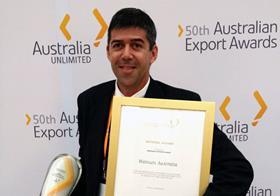 AU Australia Tony Onley Walnuts Australia export award 2012