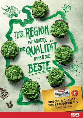 DE Rewe Regional campaign poster salads lettuce