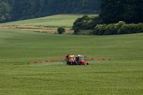 tractor spraying