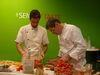 Chef Eyal Shani, right, and his assistant on the ZG stand