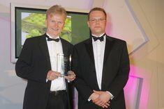Capespan’s Ronan Lennon, left, accepts the   Re:fresh award from FPJ chairman Justin Hope-Mason
