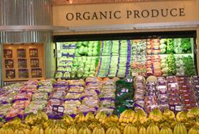 Organic aisle at retail US