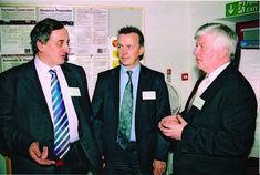Meurig Raymond (left) chats at the conference