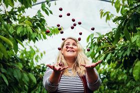 Scotty Brand - Jennifer Marshall from Peter Marshall & Co with Scottish cherries