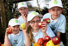 The National Schools Competition winners manning their fruit tuck shop initiative at Grindon Broadway Junior School