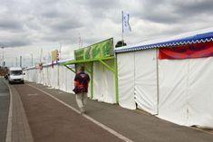 Empty stalls at Leyton's Olympic Market