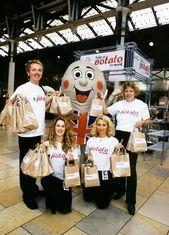 The BPC handed out potato packs at five major stations across the UK