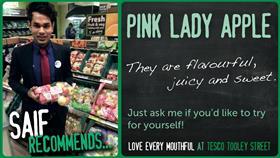 GB Tesco Love Every Mouthful Tooley Street Pink Lady apples