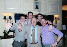 Manny Sugarman and his four grandsons celebrating his 60th wedding anniversary in Hove, March 2009