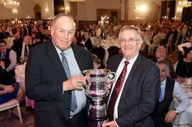 Belfast Telegraph Cup - winner Thomas Gilpin with UFU president Ivor Ferguson