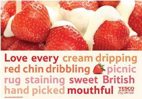 GB UK Tesco Love Every Mouthful strawberries