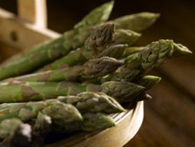 UK asparagus in basket