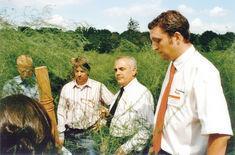 Dr Agostino Falavigna of Instituto Sperimentale (second right) with Jamie Petchell, Hargreaves Plants, far right