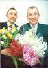 Chris Huggett (left) and Scott Lewis, directors of Evolution Flowers, with a selection of their range