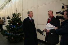 A frisson of national media attention accompanied Benn's market visit