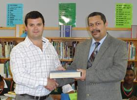 Jacques Du Preez school book donation South Africa