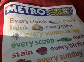 GB UK Metro Tesco Love Every Mouthful  advert
