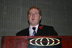 Giles speaking in Atlanta